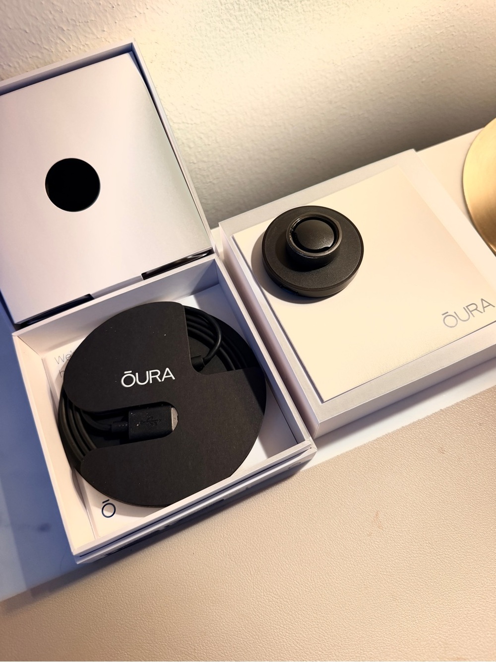 Oura Black Charging Dock with White Presentation Box